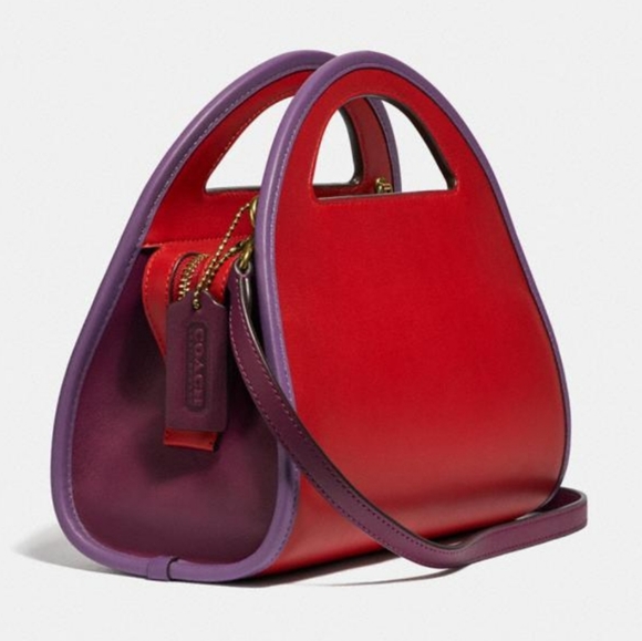 COACH Red Zip Dome Bag - Picture 1 of 7